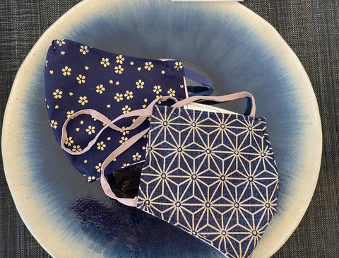 Japanese Cotton Mask (Sakura Gold)