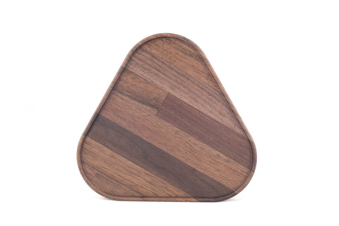 Hasami Walnut Wood Tray Triangle 6 1⁄4” x 6 3⁄4”