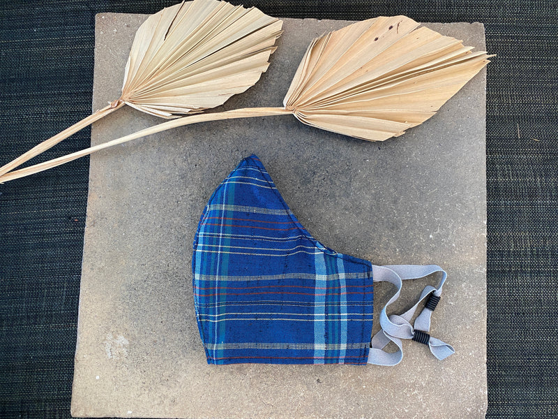 Japanese Kasuri Mask (Konnezu Plaid)