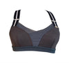 B Bra: Charcoal Marl with Stripe Straps