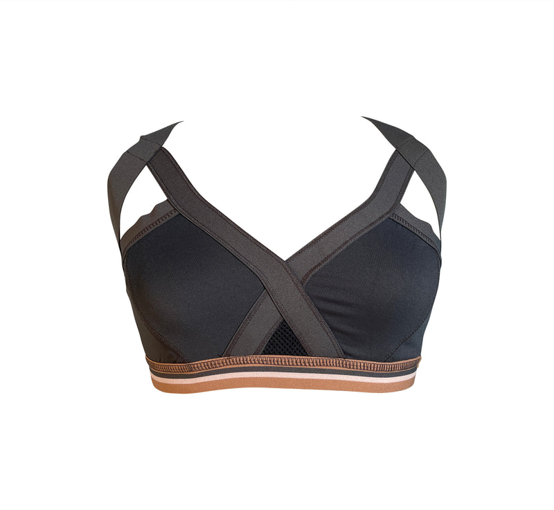 Insertion Bra W: Steel Striped