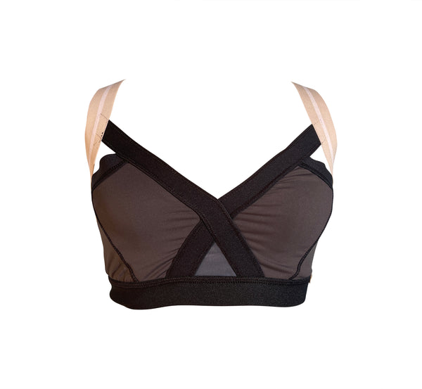 Insertion Bra W: Charcoal