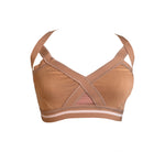 Insertion Bra W: Nude with White Stripe