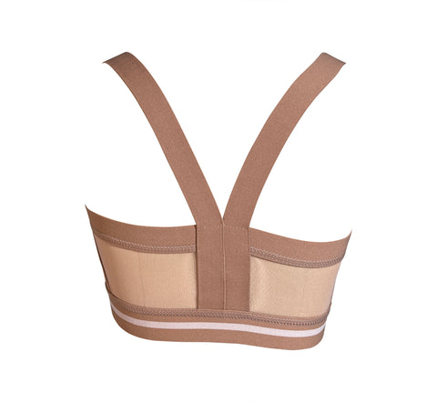 Insertion Bra W: Nude with White Stripe