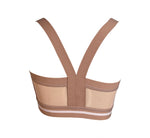 Insertion Bra W: Nude with White Stripe