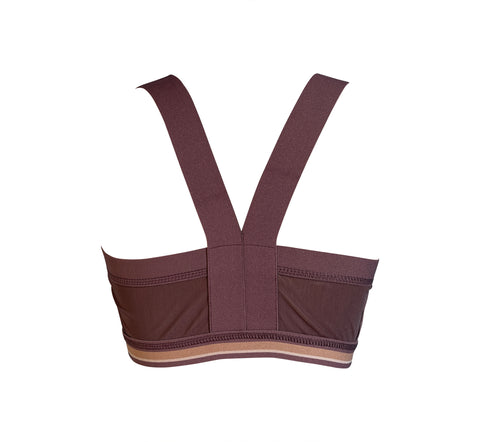 Insertion Bra: Taupe Stripe