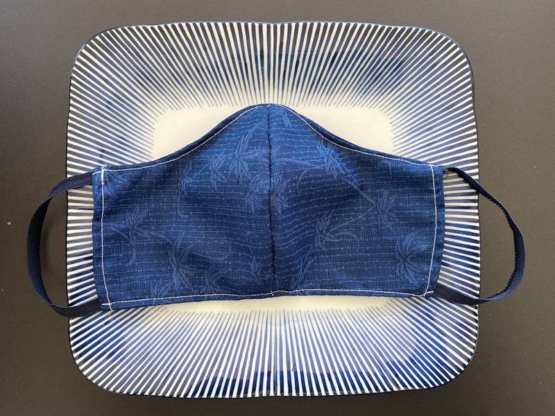 Large Mask: Japanese Cotton Yukata Ear Loop Masks (Ai)