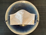 Japanese Cotton Mask (White Gold Shippo)