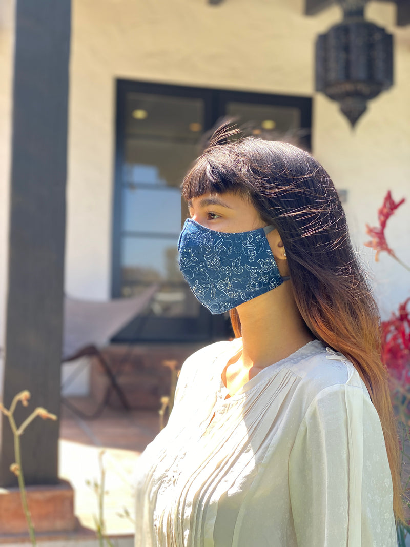 Japanese Yukata Mask (Indigo)