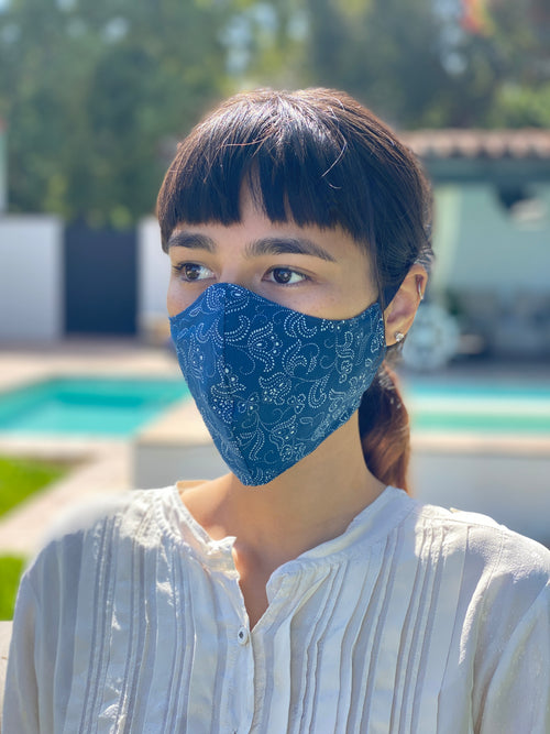 Japanese Yukata Mask (Indigo)