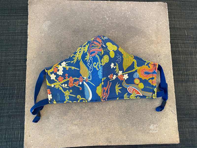 Japanese Vintage Kimono Mask (Tori)