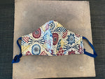 Japanese Vintage Kimono Mask Katazome (Fan)