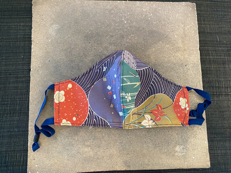 Japanese Vintage Kimono Mask (Suisen)