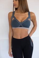 Insertion Bra W: Steel Striped