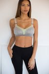 B Bra "Upcycle": Heather Grey/ Mint