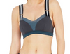 B Bra: Charcoal Marl with Stripe Straps