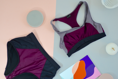 Convexity Top for Swim & Workout: Eggplant