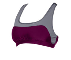 Convexity Top for Swim & Workout: Eggplant