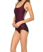 Glide One Piece Suit: Eggplant