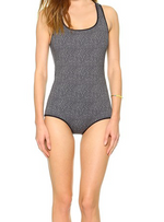 Glide One Piece Suit: Eggplant Print x Black