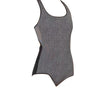 Glide One Piece Suit: Eggplant Print x Black