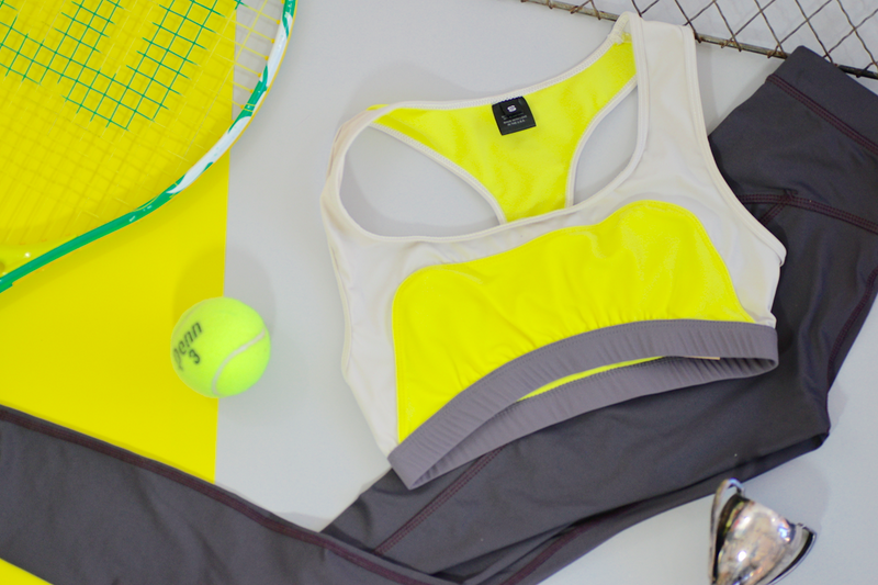 Convexity Swim & Workout Bra Top: Lemon Lime
