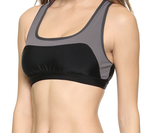 Convexity Swim & Workout Bra Top: Black