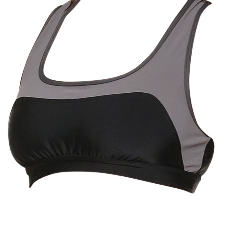 Convexity Swim & Workout Bra Top: Black