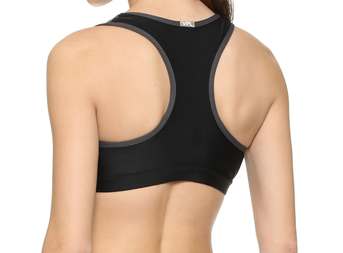 Convexity Swim & Workout Bra Top: Black