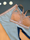 Insertion Bra W: Nude with White Stripe