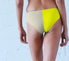 Tani Swim Bottom: Yellow Ecru