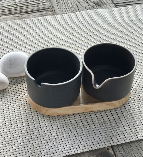 Hasami Black Sugar Pot 3 3/8"