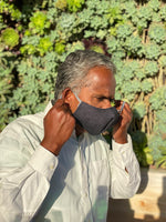 Back to Work Japanese Dark Stripe Denim Masks