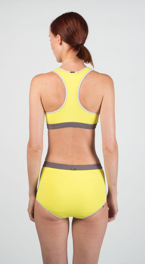 Convexity Swim & Workout Bra Top: Lemon Lime