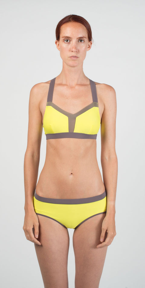 B Bra Swim & Workout Top: Lemon Lime