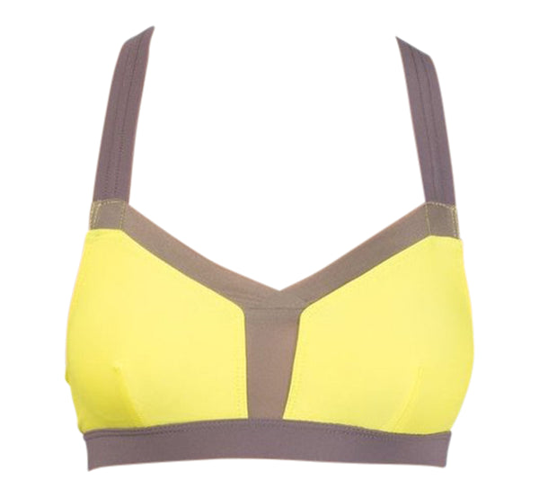 B Bra Swim & Workout Top: Lemon Lime