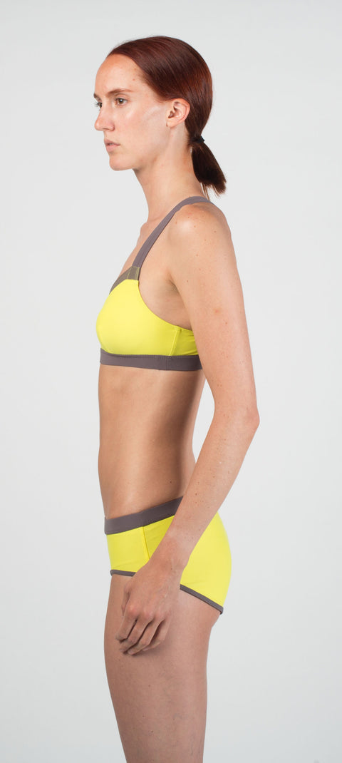 B Bra Swim & Workout Top: Lemon Lime