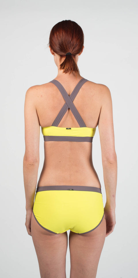 B Bra Swim & Workout Top: Lemon Lime